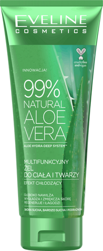 Eveline Aloe Vera Multifunctional Body and Face Aloe Gel 99% with Cooling Efect 250ml