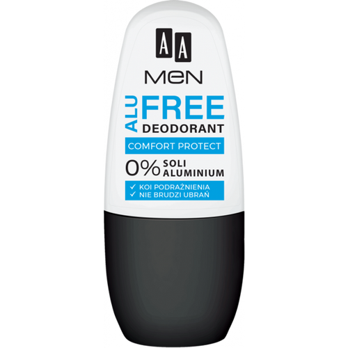 AA Men Alu Free Kojący Podrażnienia Dezodorant z Komfortową Ochroną Mineral Care 50ml