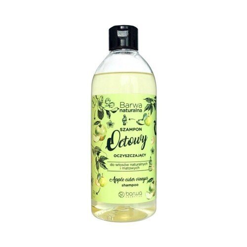 Barwa Naturalna Oczyszczający Szampon Octowy dla Włosów Naturalnych i Matowych 500ml