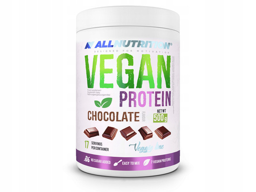 Allnutrition Vegan Protein Wysokobiałkowa Odżywka Czekolada 500g