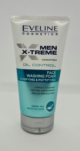 Eveline X-Treme Men Oil Control Face Washing Foam Purifying and Mattifying 150ml