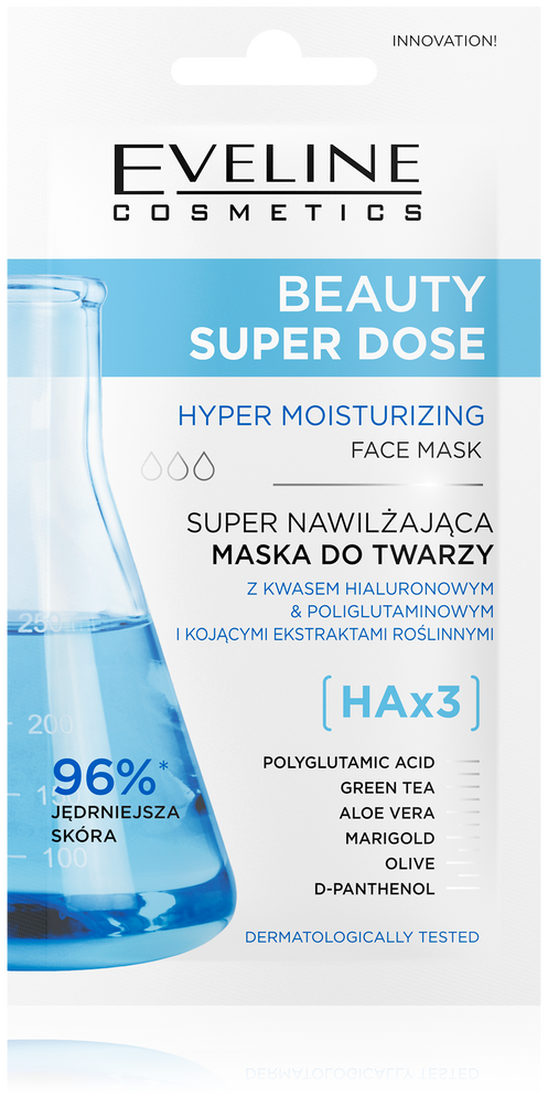Eveline Beauty Super Dose Moisturizing Hyaluronic Acid Mask 8ml