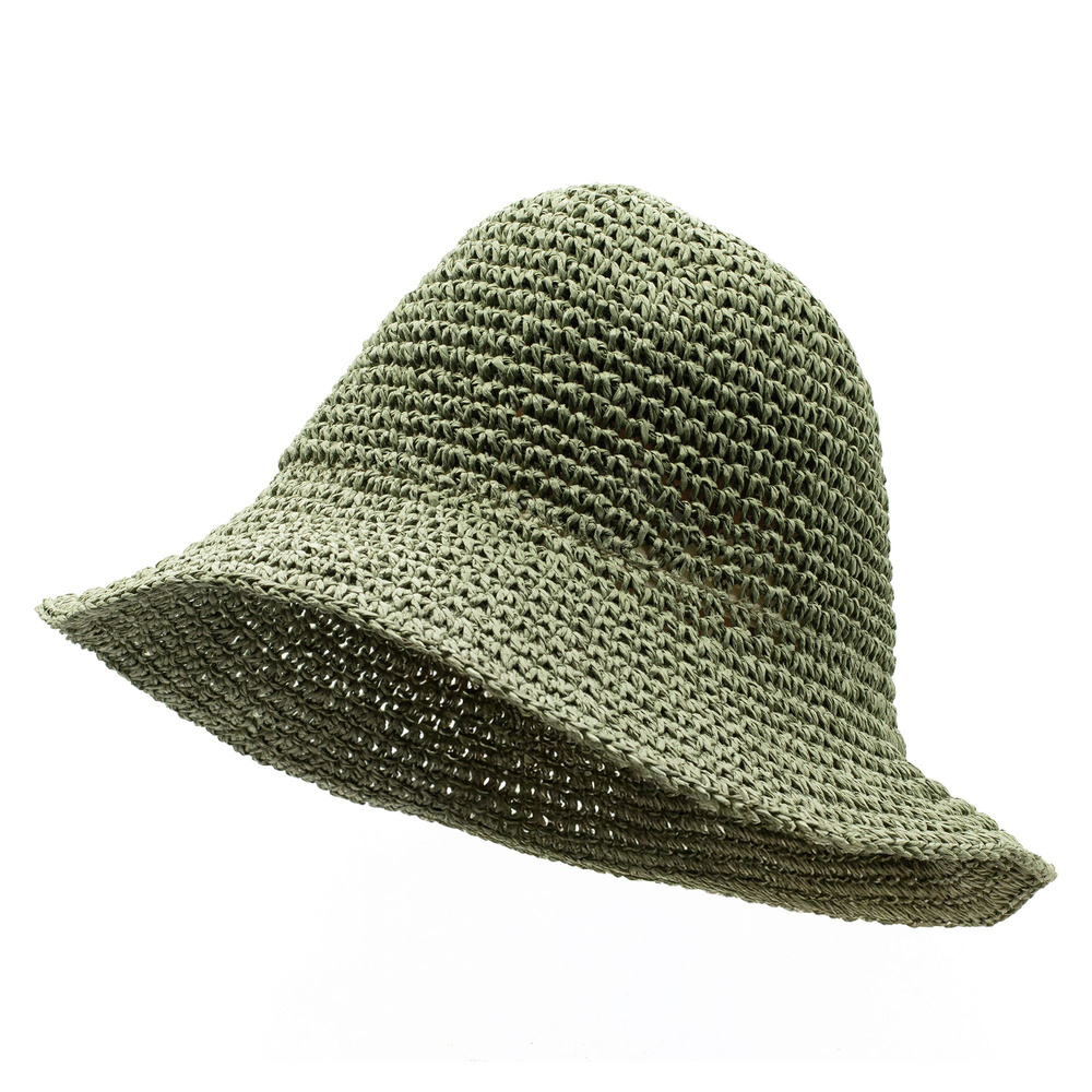 Nomad Sari Floppy Straw Sun Hat - Moss Green