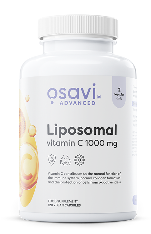 Osavi Liposomal Vitamin C 1000mg Wspiera Odporność Organizmu i Układ Nerwowy 120 Kapsułek