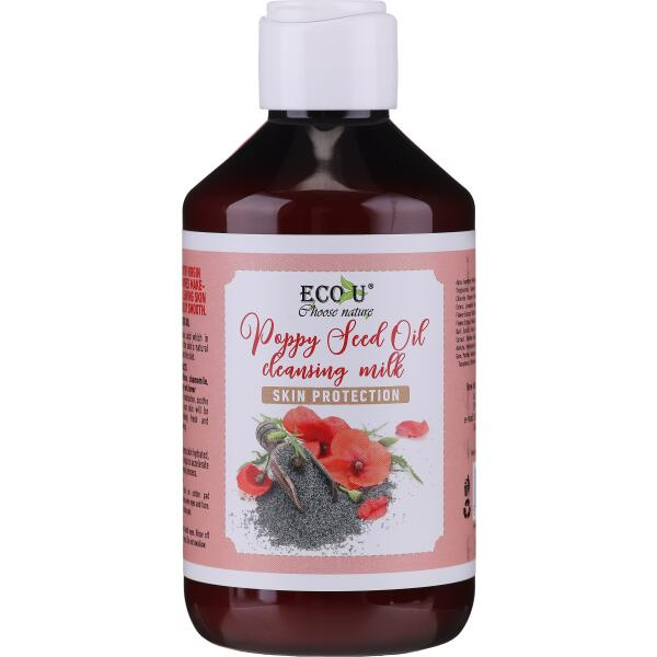 Eco U Poppy Seed Oil Ochronne Mleczko do Mycia Twarzy z Olejem z Nasion Maku 300ml