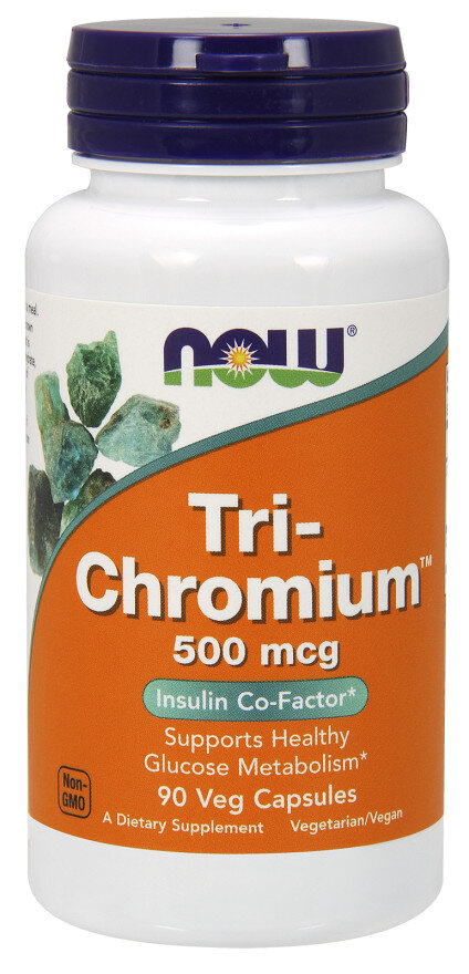 Now Foods Tri-Chromium 500mcg 90 Capsules