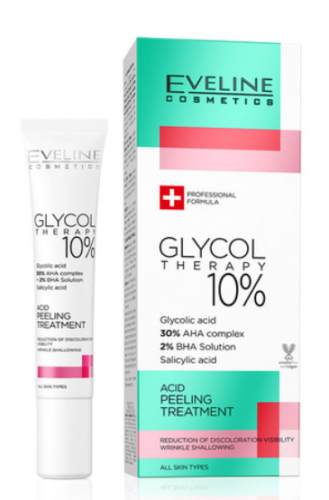 Eveline Glycol Therapy 10% Kwasowa Kuracja Peelingująca do Każdego Rodzaju Cery 20ml