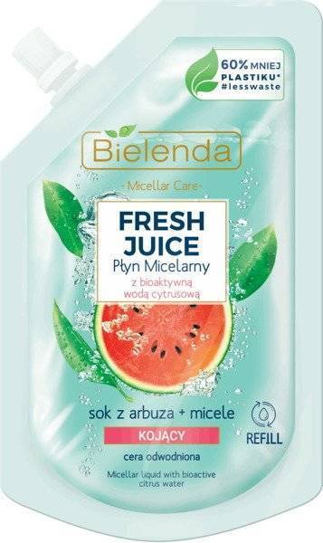 Bielenda Fresh Juice Cleansing Micellar Water with Watermelon Refill for Dehydrated Skin 45ml