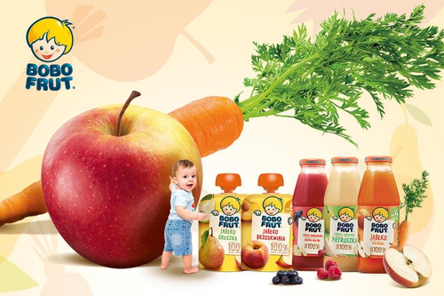 Bobo Frut Nektar Jabłko Banan Marchewka dla Niemowląt po 6 Miesiącu 300ml