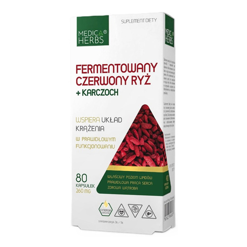 MEDICA HERBS Red Yeast Rice + Artichoke 80 capsules