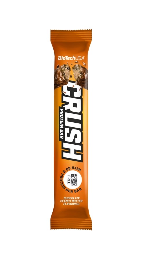 BioTechUSA Crush Bar Baton Proteinowy Czekolada Masło Orzechowe 12x64g