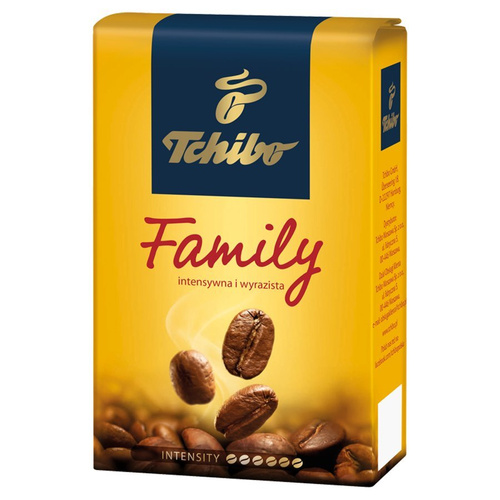 Tchibo Family Intensywna i Wyrazista Kawa Palona Mielona o Bogatym Aromacie 500g