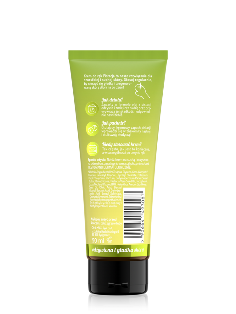 OnlyBio Body in Balance Moisturizing Hand Cream Pistachio 50ml