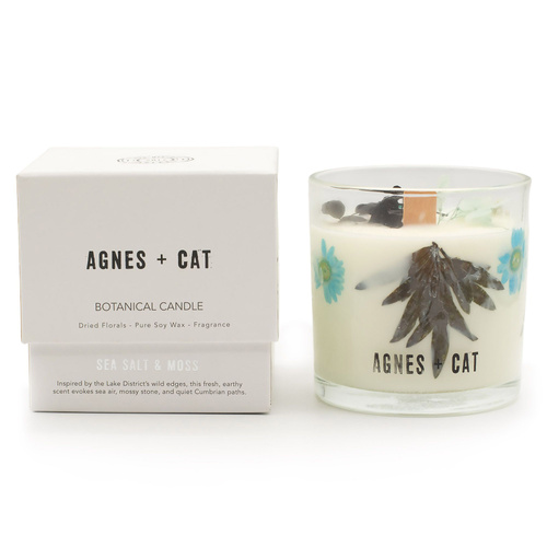 Agnes + Cat Botanical Soy Wax Candle - Seasalt & Moss