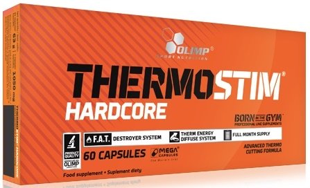 Olimp Nutrition Thermo Stim Hardcore Termogeniczny Spalacz Tłuszczu dla Sportowców i Kontroli Wagi 60 Kapsułek