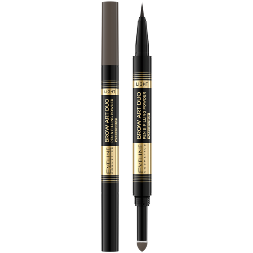 Eveline Pencil 2w1 Brow Art Duo Light Precyzyjny Wielofunkcyjny Pisak z Pudrem do Brwi i Miękkim Aplikatorem 8g