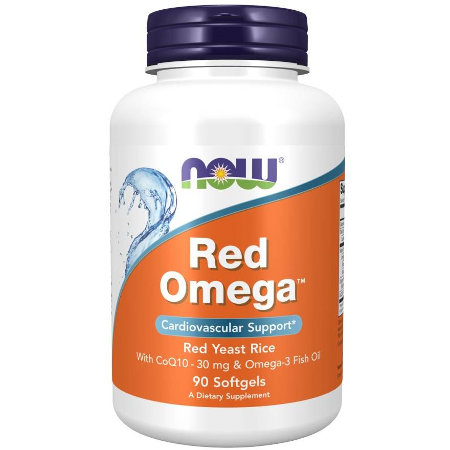 Now Foods Red Omega Red Yeast Rice Supports Heart Function 90 Capsules