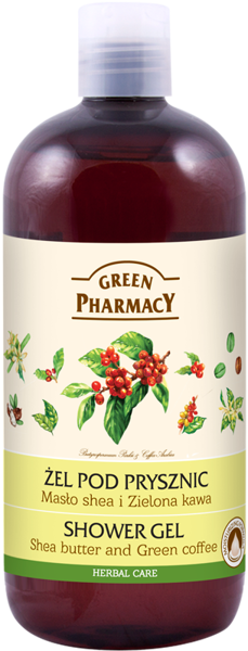 Green Pharmacy Natural Shower Gel with Shea Butter and Green Coffee 500ml