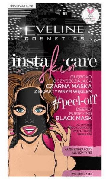 Eveline Insta Skin Czarna Głęboko Oczyszczająca Maska Peel-Off do Każdego Typu Cery 10ml