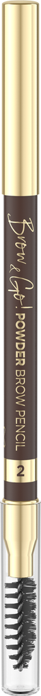 Eveline Cosmetics Brow&Go Powder Precision Eyebrow Pencil No. 2 Medium Brown