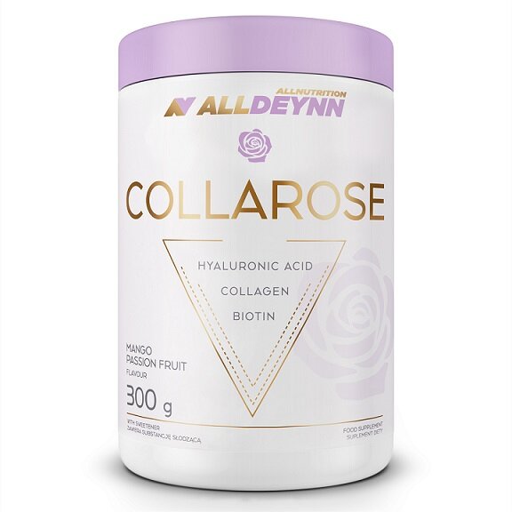 AllDeynn Collarose Collagen Hyaluronic Acid and Biotin for Healthy Skin with Mango Passion Fruit Flavor 300g