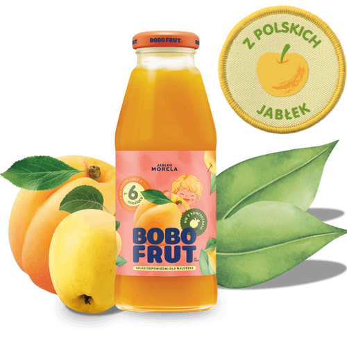 Bobo Frut Fruit Nectar Apple Apricot for Babies after 6 Months of Life 300ml Best Before 30.09.26