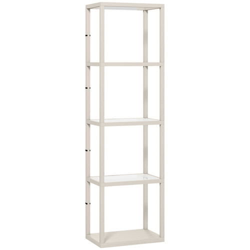 HOMCOM Four-Shelf Floor Lamp - Bleached Oak