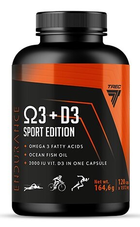 Endurance Omega 3 + D3 Sport Edition - 120 caps