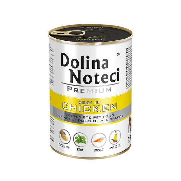 Dolina Noteci Premium Wet Food with Chicken for Adult Dogs of All Breeds 400g