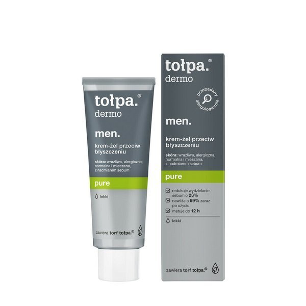 Tołpa Dermo Men Pure Mattifying Cream Gel for Face Reducing Blackheads 40ml