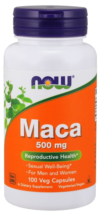 Now Foods Maca 500mg Żeń-szeń Peruwiański Wsparcie Witalności 100 Kapsułek