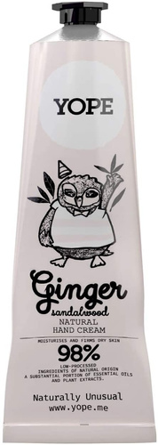 Yope Natural Regenerating Hand Cream with Ginger and Sandalwood 100ml
