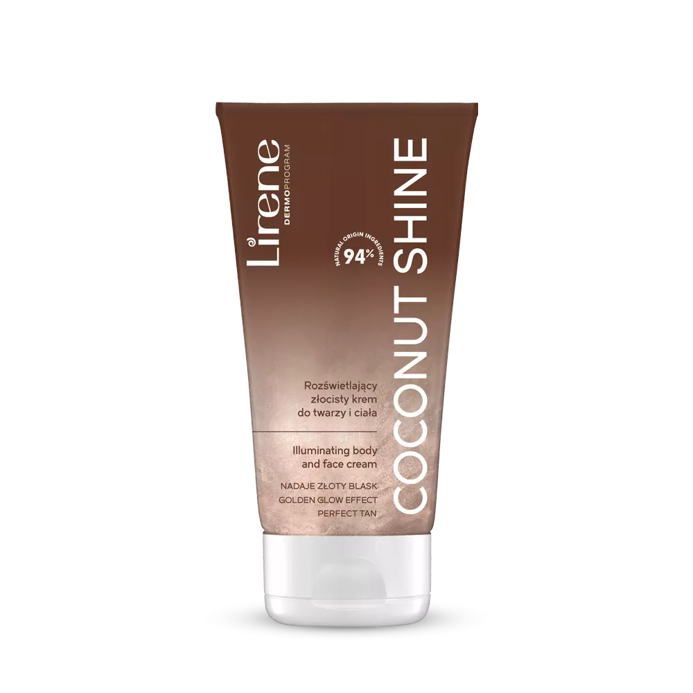 Lirene Perfect Tan Rozświetlający Złocisty Krem Coconut Shine 150ml