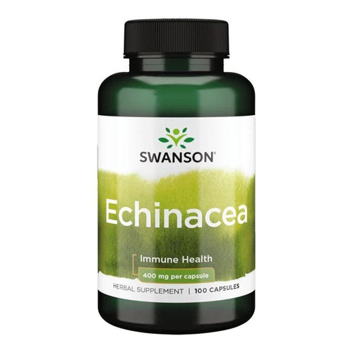 Swanson Echinacea 400mg Jeżówka Wspierająca Odporność 100 Kapsułek