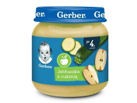 Gerber Deserek Przecier Jabłuszka z Cukinią dla Niemowląt po 4 Miesiącu 125g