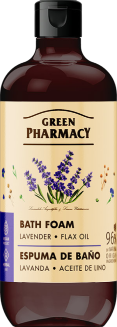 Green Pharmacy Relaksująca Pianka do Kąpieli Lawenda i Olej Lniany 500ml
