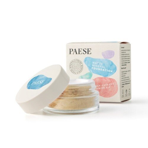Paese Minerals Matujący Podkład dla Skóry Tłustej i Mieszanej 104W Honey 7g