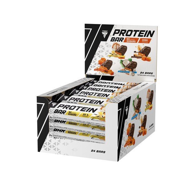 Trec Nutrition Protein Bar, Vanilla & Caramel - 24 x 49g