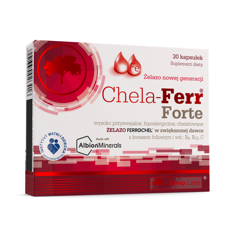 Olimp Chela-Ferr Forte Chelated Iron for Energy Support 30 Capsules