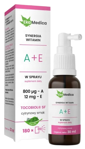 EkaMedica Witamina A 800 µg i E 12 mg w Sprayu 30ml