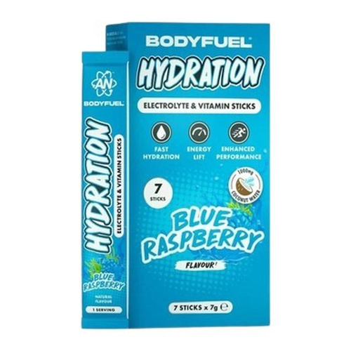 Applied Nutrition Bodyfuel Hydration Electrolyte & Vitamin Sticks, Blue Raspberry - 7 x 7g