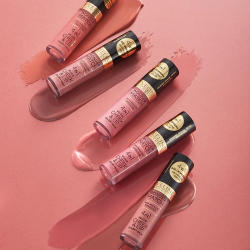 Eveline Wonder Match Cheek & Lip 4in1 Róż i Pomadka w Płynie Nr. 3 4,5ml