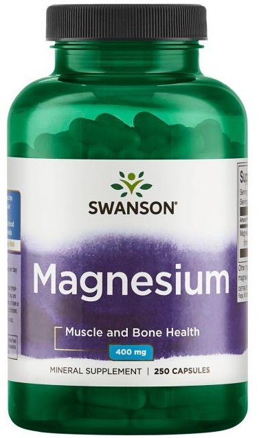 Swanson Magnesium 200mg for Nervous System & Muscle Support 250 Capsules