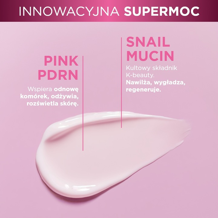Eveline Pink Snail Jelly Slime Krem Nawilżająco – Rozświetlający dla Skóry Suchej 50ml