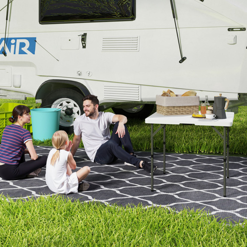 Outsunny 34/74cm Folding Camping Table, with Handle - White