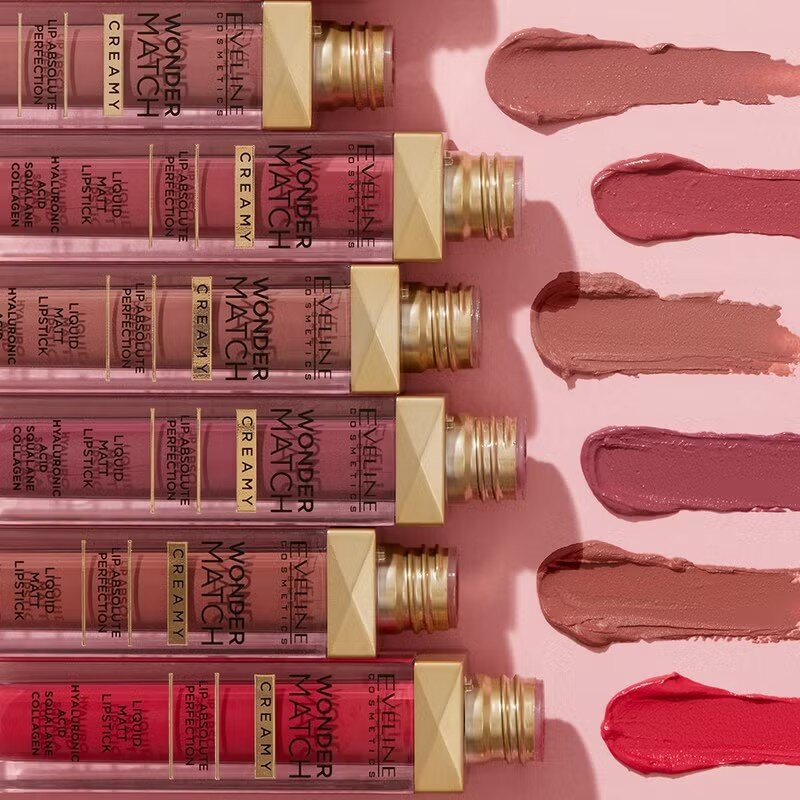 Eveline Wonder Match Matte Hydrating Liquid Lipstick 04 Caramel 6.8ml