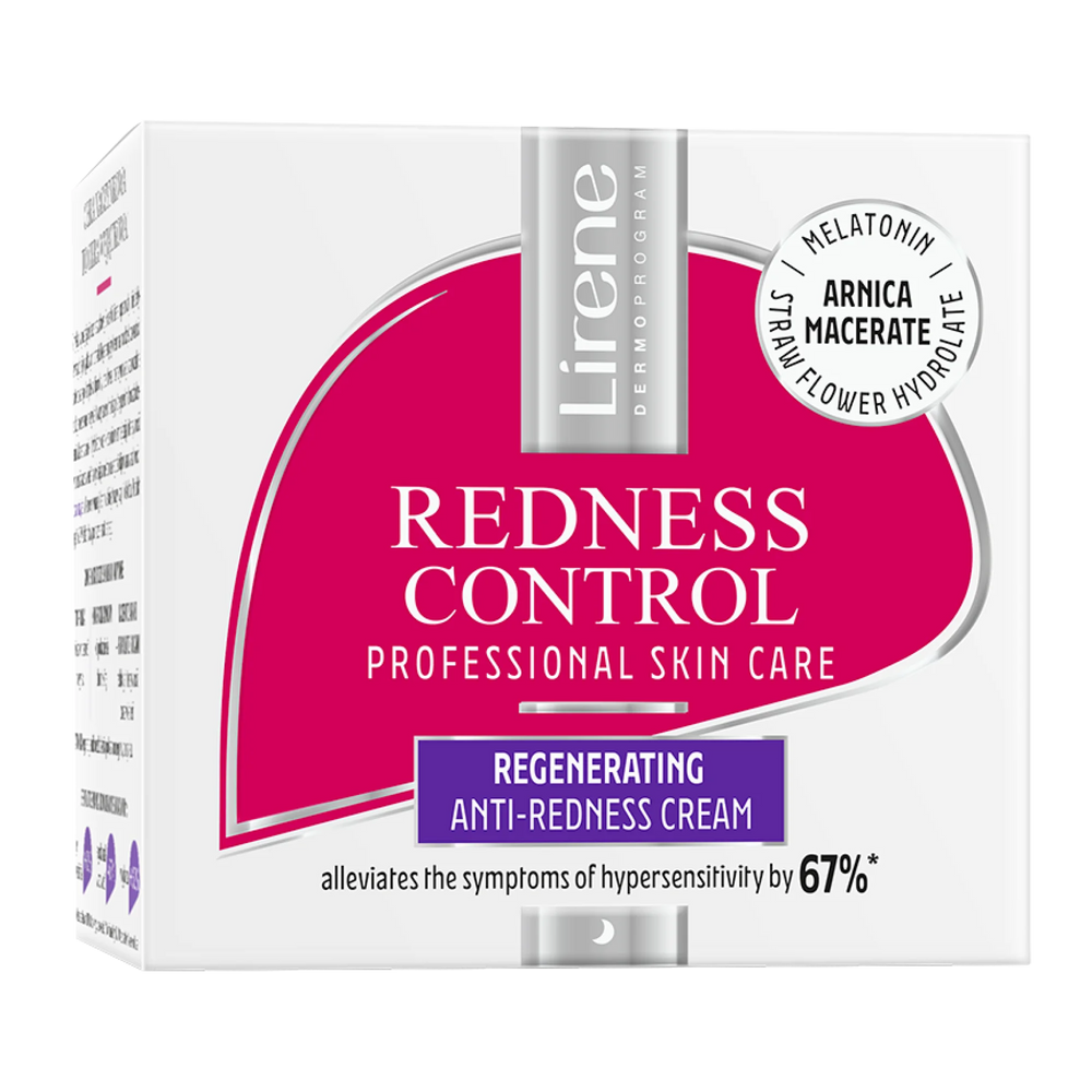 Lirene Redness Control Regenerujący Krem Kojący Zaczerwienienia na Noc 50ml