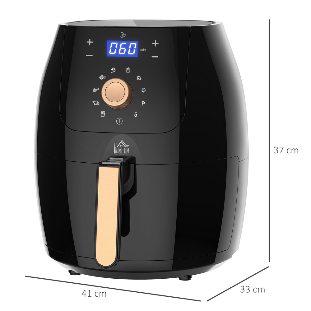 HOMCOM 5.5L 1700W Air Fryer, with Digital Display, 80-200℃ Temperature