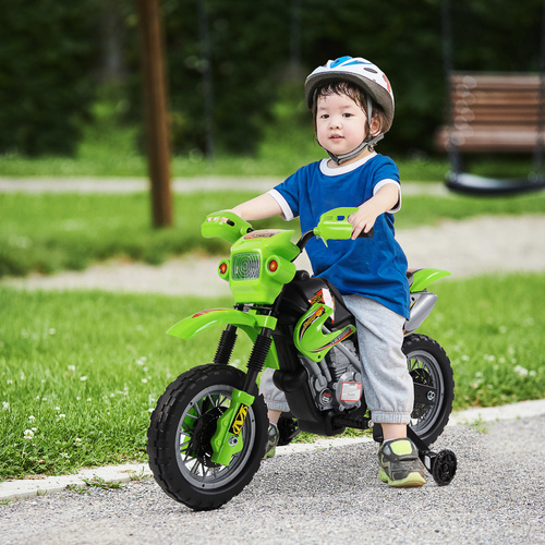 HOMCOM 6V Kids Child Electric Motorbike Ride on Motorcycle Scooter Children Toy Gift for 3-6 Years (Green)
