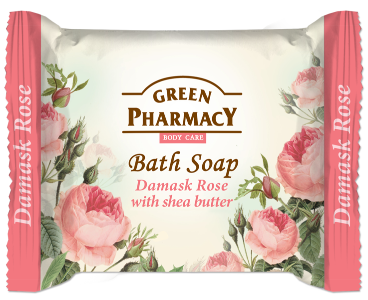 Green Pharmacy Bath Soap with Damascus Rose Extract and Shea Butter 100g